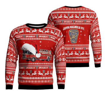 Harford County Maryland Joppa Magnolia Volunteer Fire Company ? Fort Hanson Christmas Sweater 3D ? Usalast