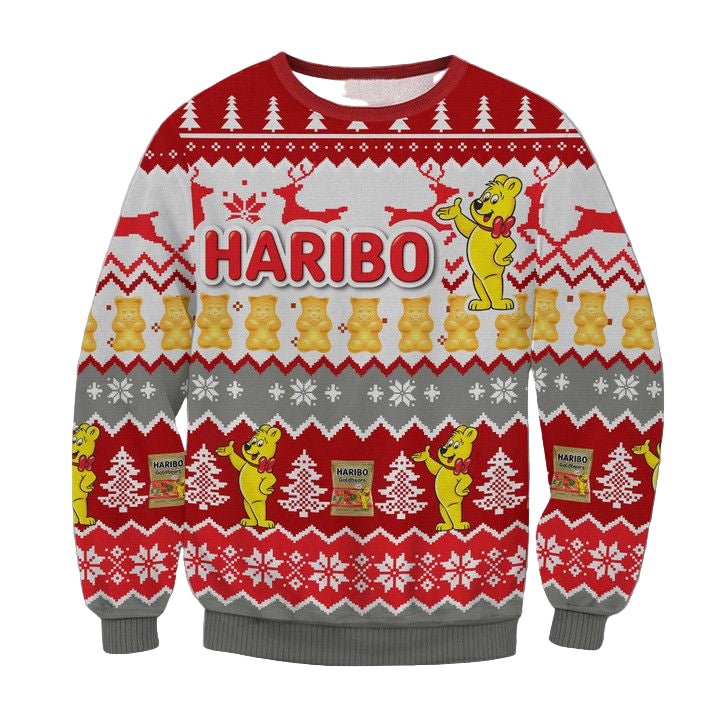 Haribo Gummi Beer Candy Ugly Christmas Sweater 2022 ? Usalast