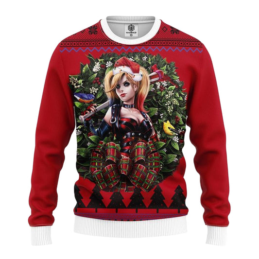 Harley Quinn Arkham Noel Mc Ugly Christmas Sweater Thanksgiving Gift ? Usalast