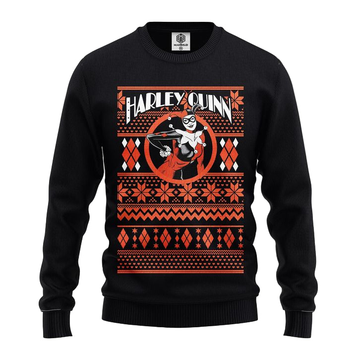 Harley Quinn Black Red Ugly Christmas Sweater Amazing Gift Idea Thanksgiving Gift ? Usalast