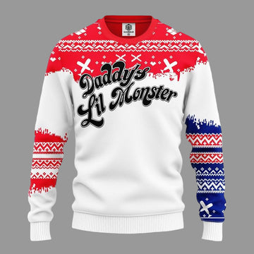 Harley Quinn DaddyS Lil Monster Ugly Christmas Sweater Amazing Gift Idea Thanksgiving Gift ? Usalast