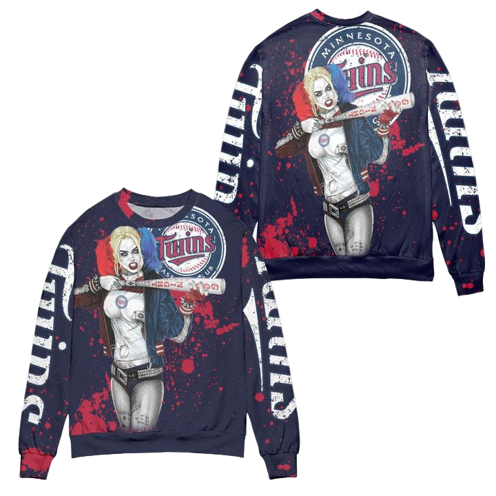 Harley Quinn Minnesota Twins Ugly Christmas Sweater ? Usalast