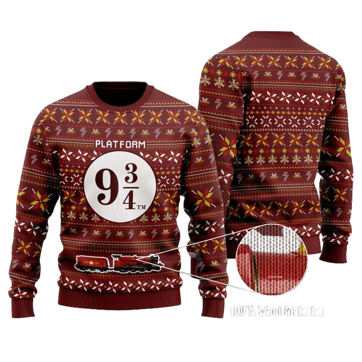 Harry Potter Platform 9 3 4 Christmas Sweater ? Usalast