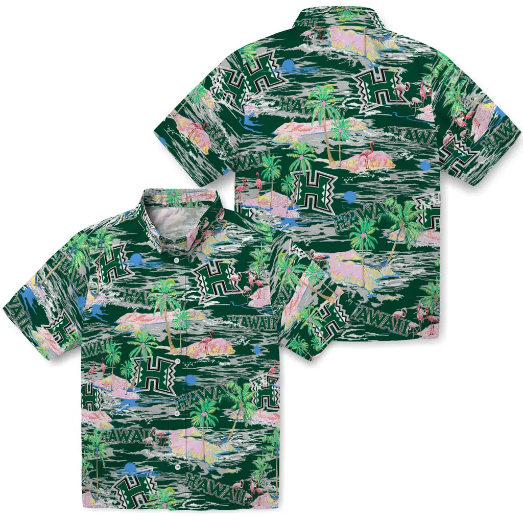 Hawaii Rainbow Warriors Flamingo Retreat 2026 Hawaiian Shirt – Moonbestprint