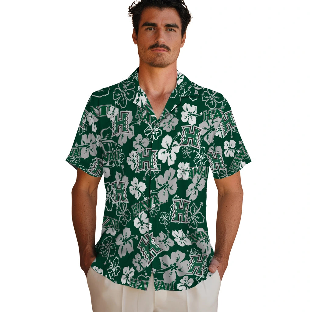 Hawaii Rainbow Warriors Hibiscus Bloom Hawaiian Shirt – Moonbestprint