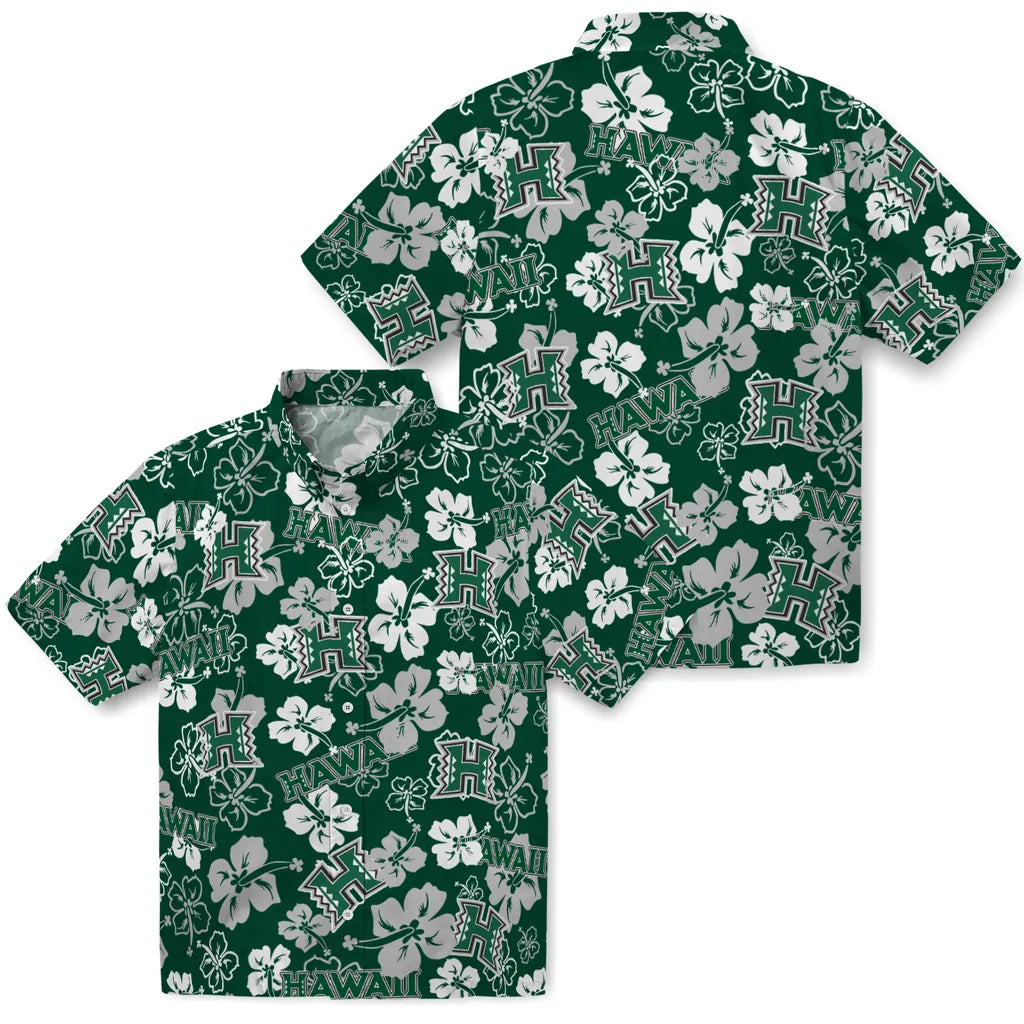 Hawaii Rainbow Warriors Hibiscus Bloom Hawaiian Shirt – Moonbestprint