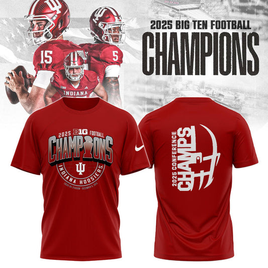 India Football 2025 Big Ten Football Conference Champions T-Shirt | VW19 Moonbestprint