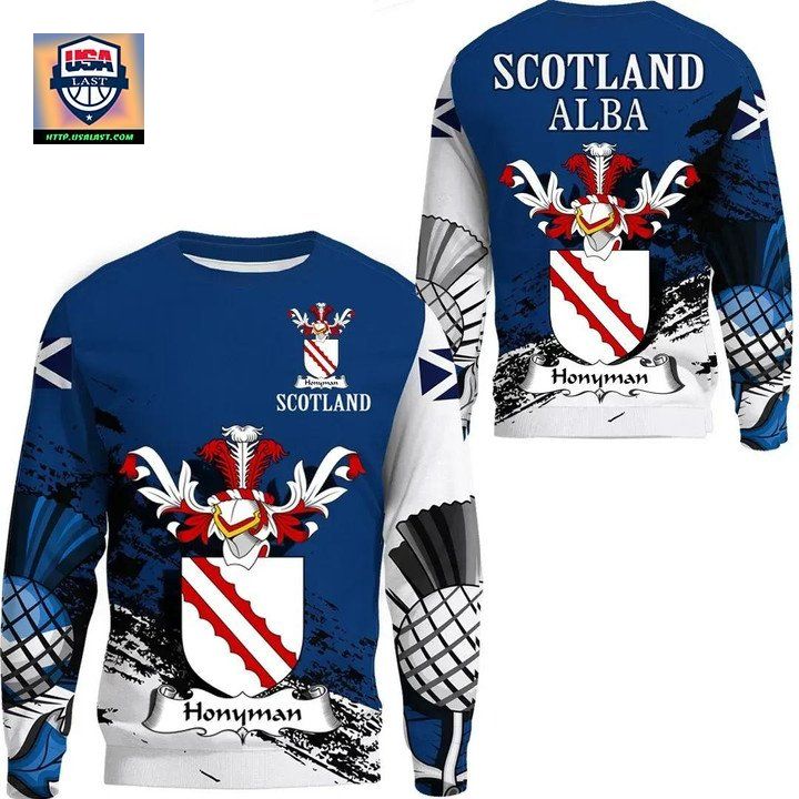 Honyman Scottish Family Crest Scotland Special Sweater A7 ? Usalast