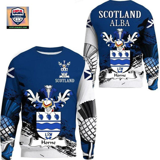 Horn Or Horne Scottish Family Crest Scotland Special Sweater A7 ? Usalast