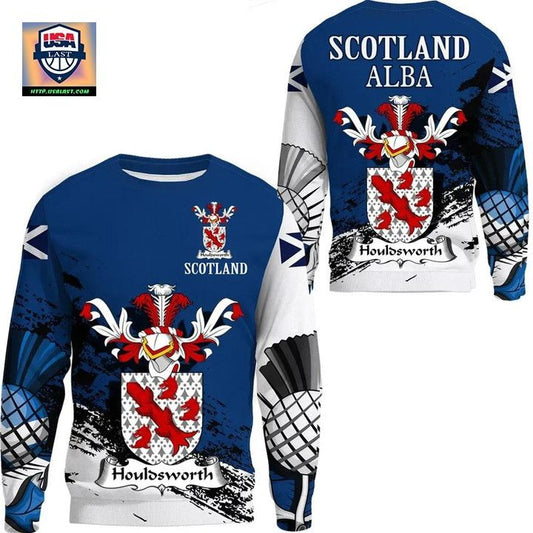 Houldsworth Scottish Family Crest Scotland Special Sweater A7 ? Usalast