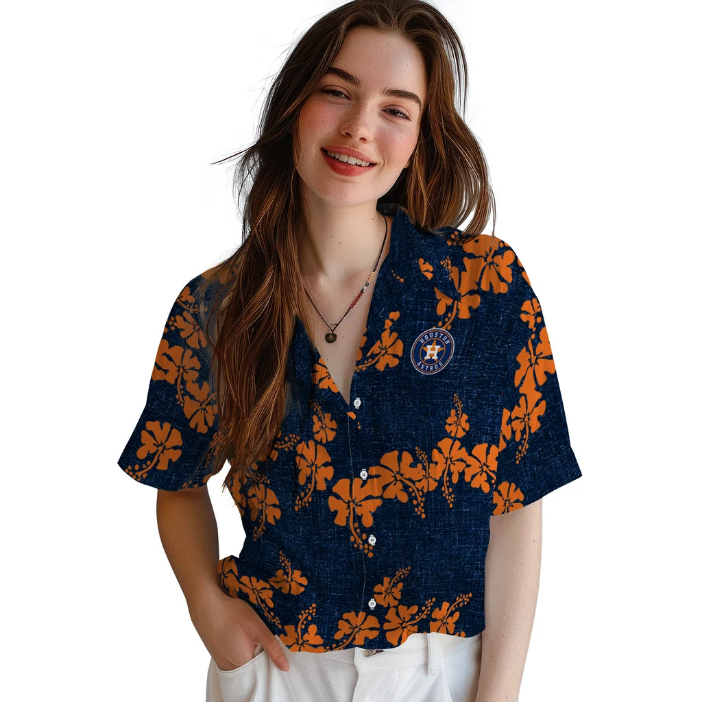 Houston Astros Hawaiian Shirt - 50th State Flower | Moonbestprint