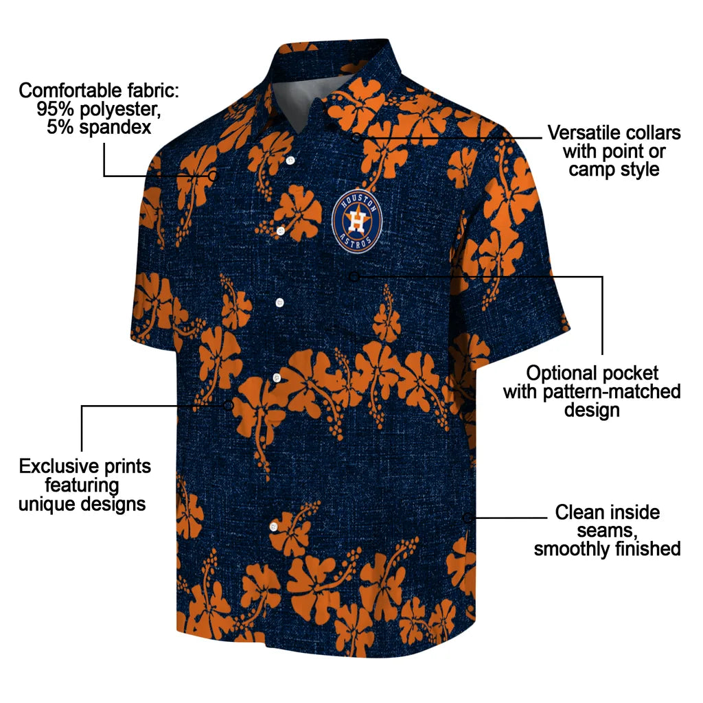 Houston Astros Hawaiian Shirt - 50th State Flower | Moonbestprint