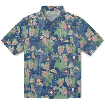 Houston Astros Hawaiian Shirt - Anthurium Overlay | Moonbestprint