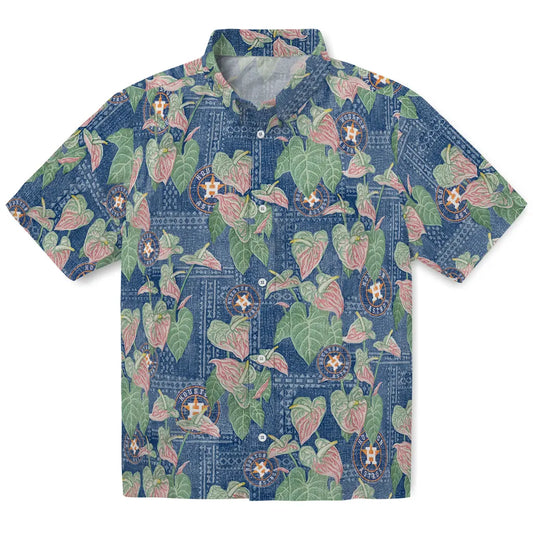 Houston Astros Hawaiian Shirt - Anthurium Overlay | Moonbestprint