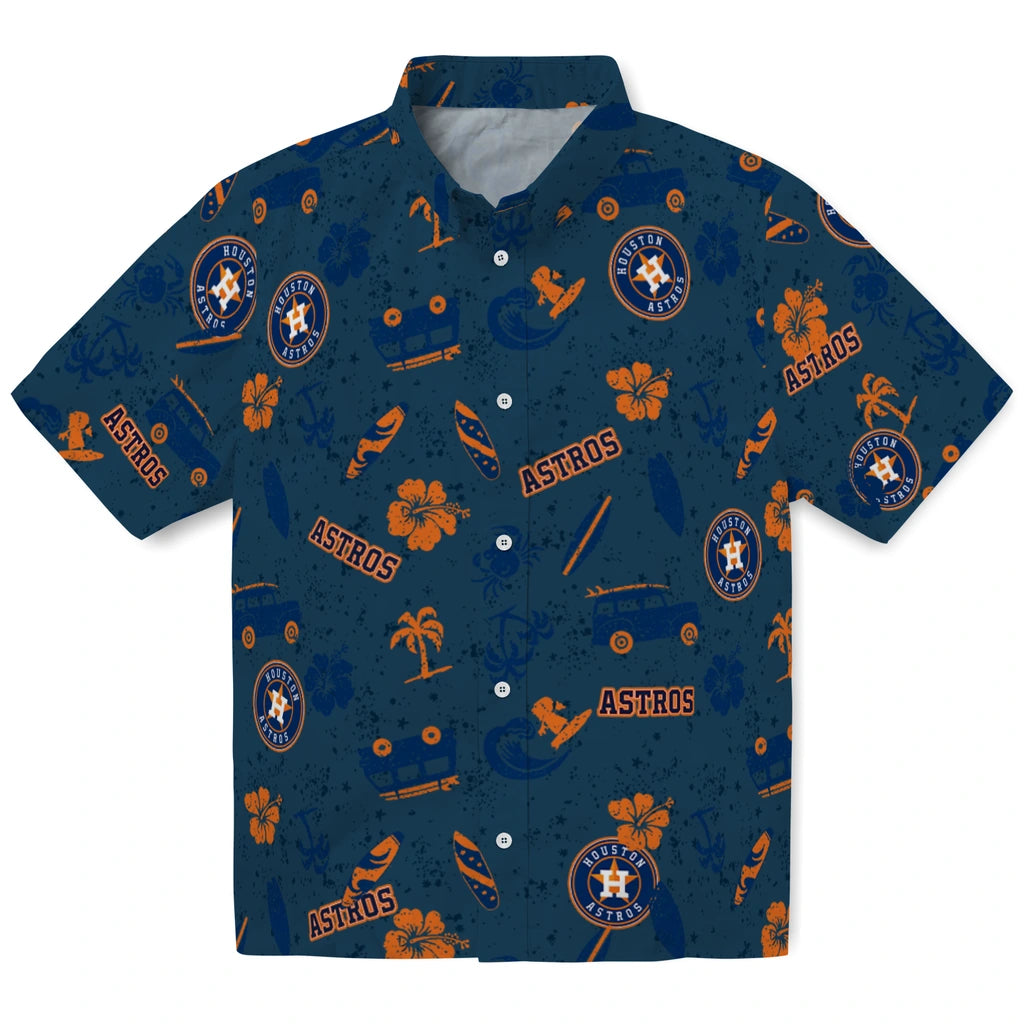 Houston Astros Hawaiian Shirt - Beach Vibe | Moonbestprint