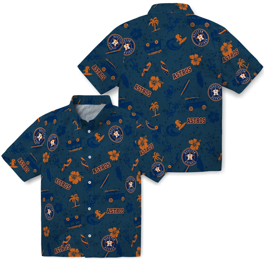 Houston Astros Hawaiian Shirt - Beach Vibe | Moonbestprint