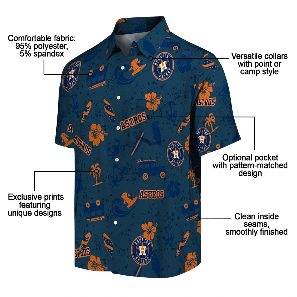 Houston Astros Hawaiian Shirt - Beach Vibe | Moonbestprint