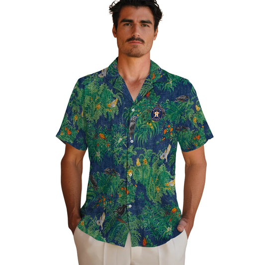 Houston Astros Hawaiian Shirt - Bird Canopy | Moonbestprint