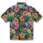 Houston Astros Hawaiian Shirt - Brilliant Hibiscus Garden | Moonbestprint