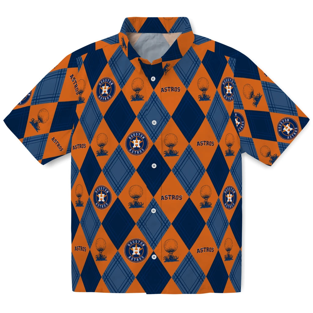 Houston Astros Hawaiian Shirt - Golfing Plaid | Moonbestprint