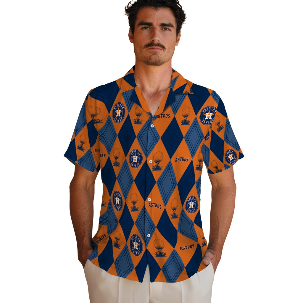 Houston Astros Hawaiian Shirt - Golfing Plaid | Moonbestprint