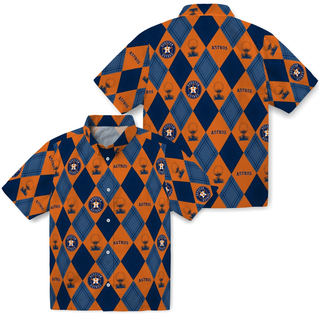 Houston Astros Hawaiian Shirt - Golfing Plaid | Moonbestprint