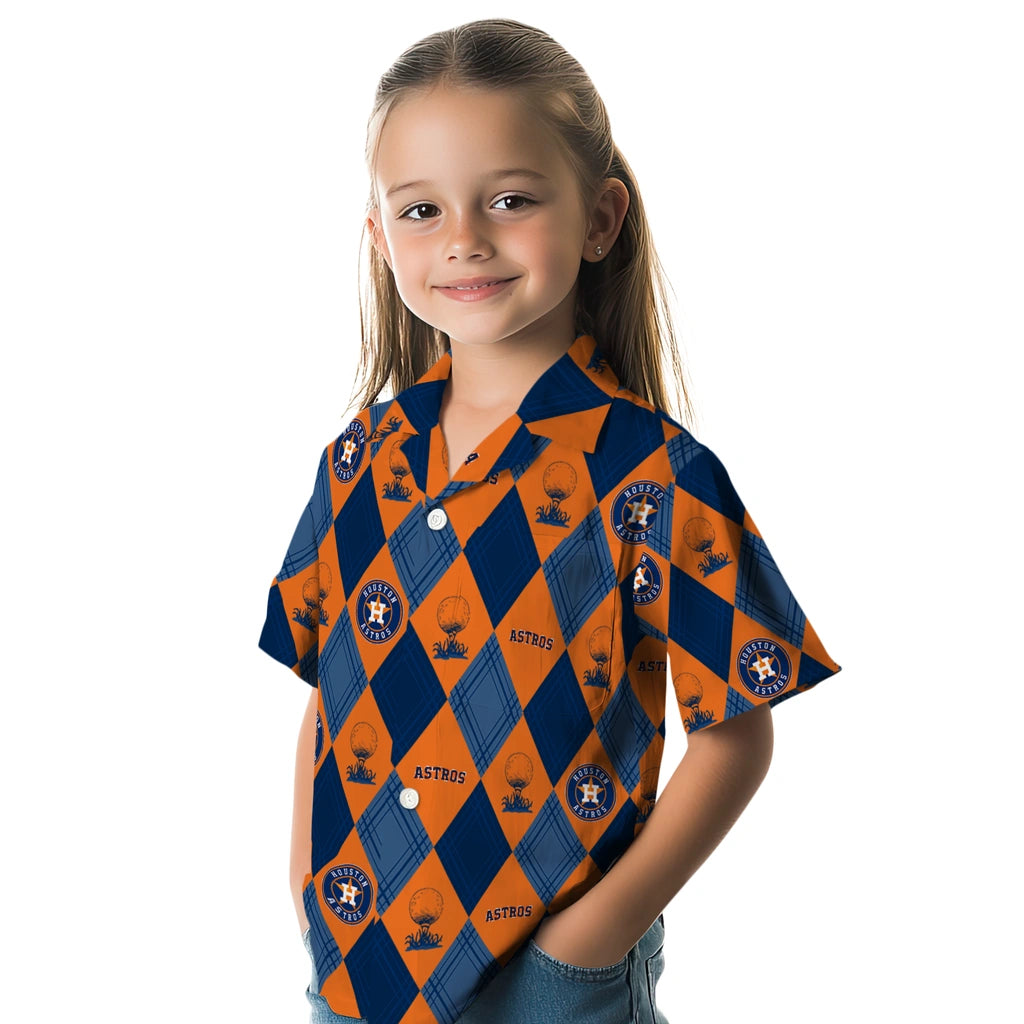 Houston Astros Hawaiian Shirt - Golfing Plaid | Moonbestprint