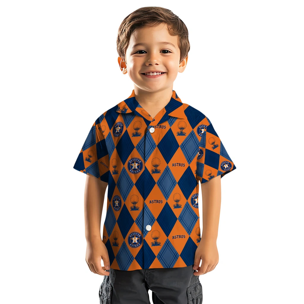 Houston Astros Hawaiian Shirt - Golfing Plaid | Moonbestprint