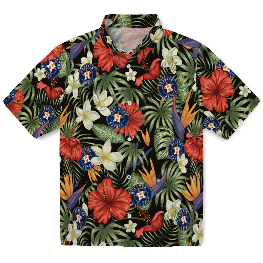 Houston Astros Hawaiian Shirt - Hawaii Floral Hibiscus | Moonbestprint