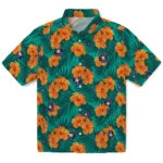 Houston Astros Hawaiian Shirt - Hibiscus and Palm Leaves | Moonbestprint