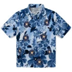 Houston Astros Hawaiian Shirt - Hibiscus Arrangement | Moonbestprint
