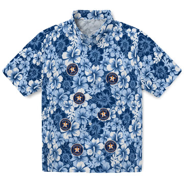 Houston Astros Hawaiian Shirt - Hibiscus Blooms | Moonbestprint