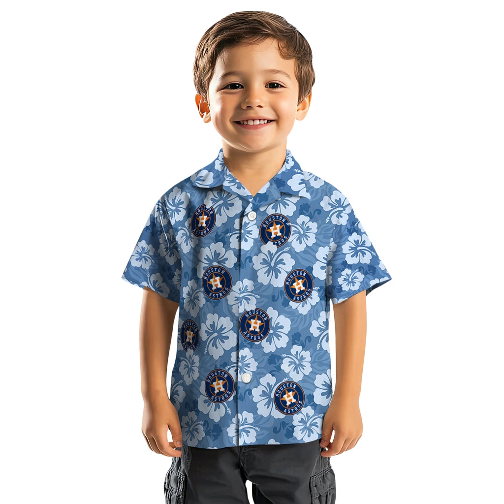 Houston Astros Hawaiian Shirt - Hibiscus Cluster | Moonbestprint