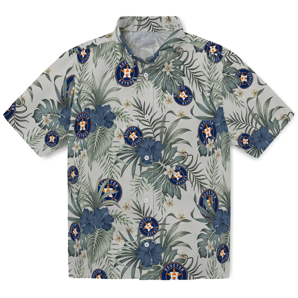 Houston Astros Hawaiian Shirt - Hibiscus Designs | Moonbestprint
