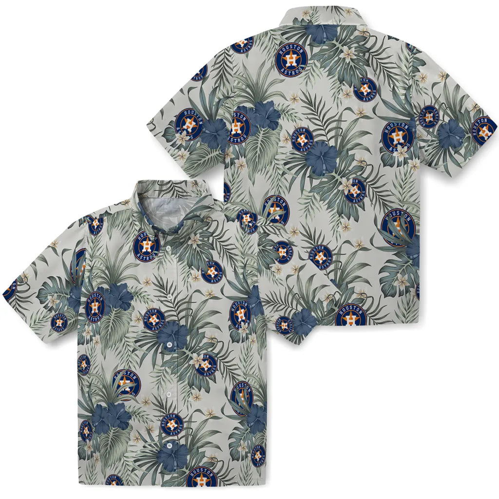 Houston Astros Hawaiian Shirt - Hibiscus Designs | Moonbestprint