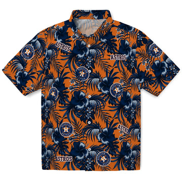 Houston Astros Hawaiian Shirt - Hibiscus Exotic | Moonbestprint