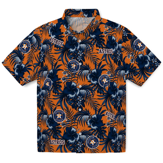 Houston Astros Hawaiian Shirt - Hibiscus Exotic | Moonbestprint