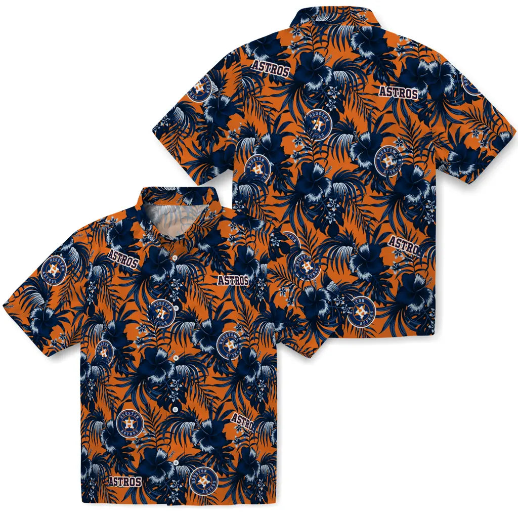 Houston Astros Hawaiian Shirt - Hibiscus Exotic | Moonbestprint