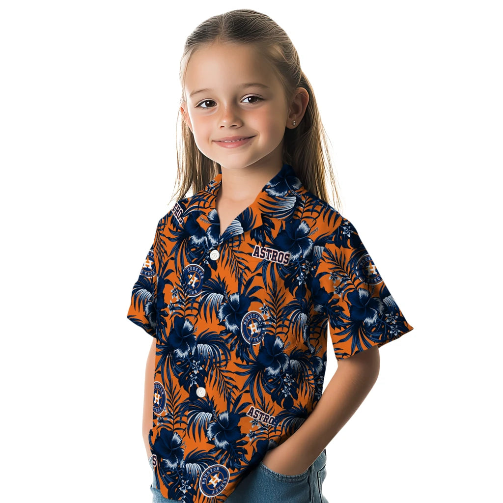Houston Astros Hawaiian Shirt - Hibiscus Exotic | Moonbestprint