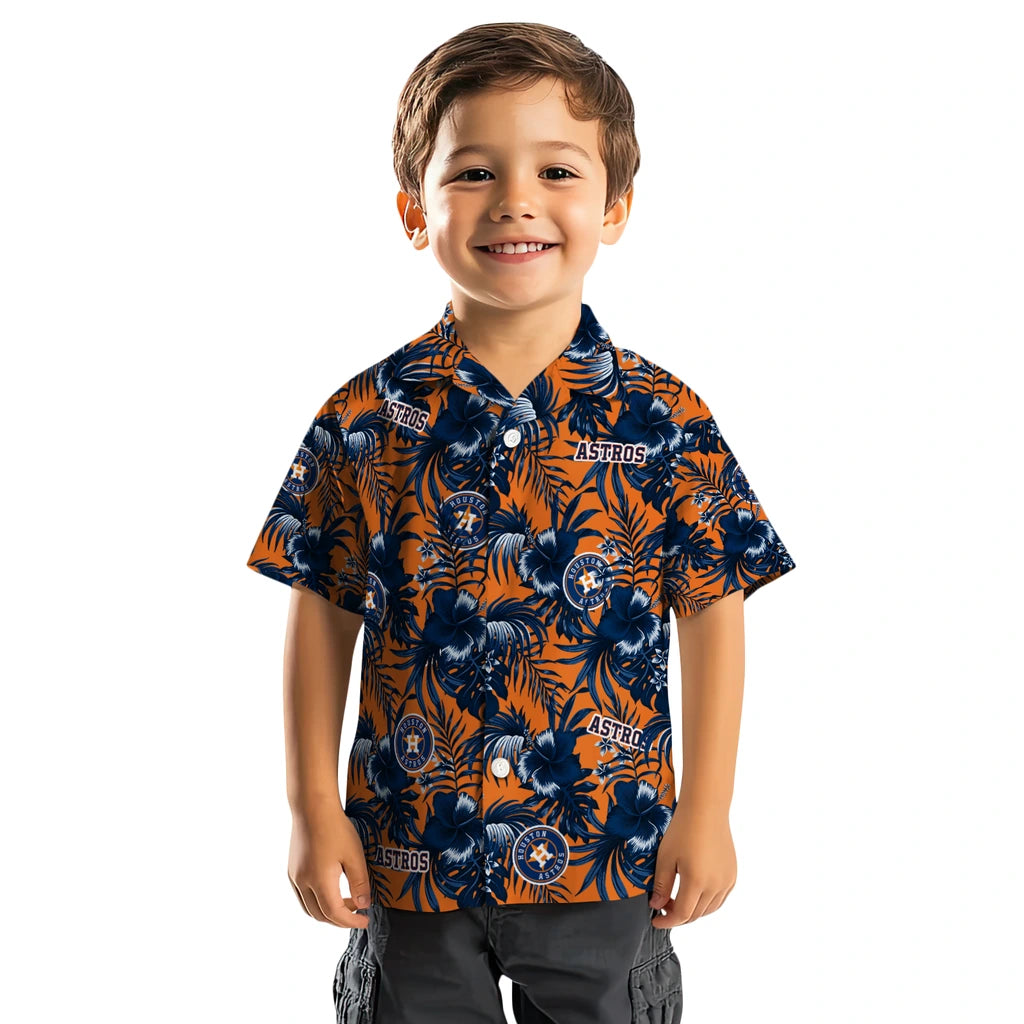 Houston Astros Hawaiian Shirt - Hibiscus Exotic | Moonbestprint