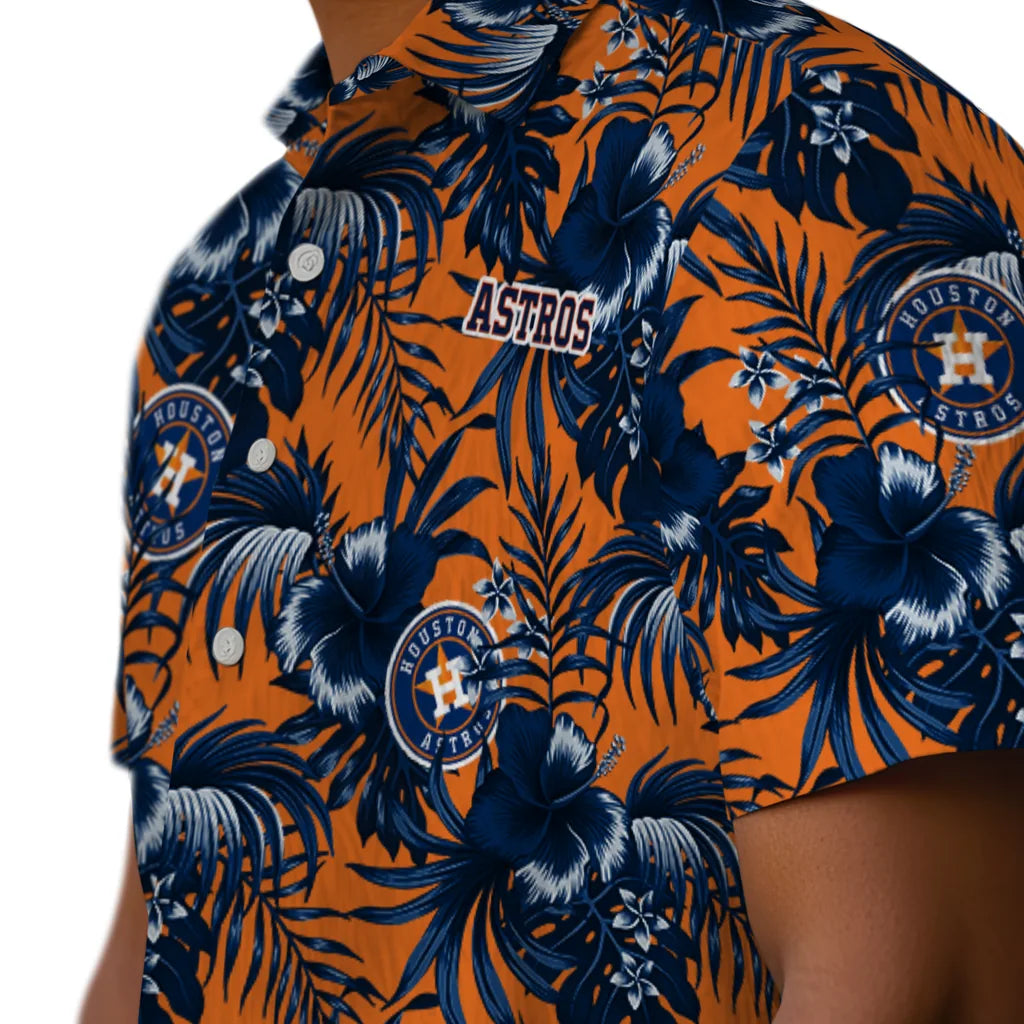 Houston Astros Hawaiian Shirt - Hibiscus Exotic | Moonbestprint