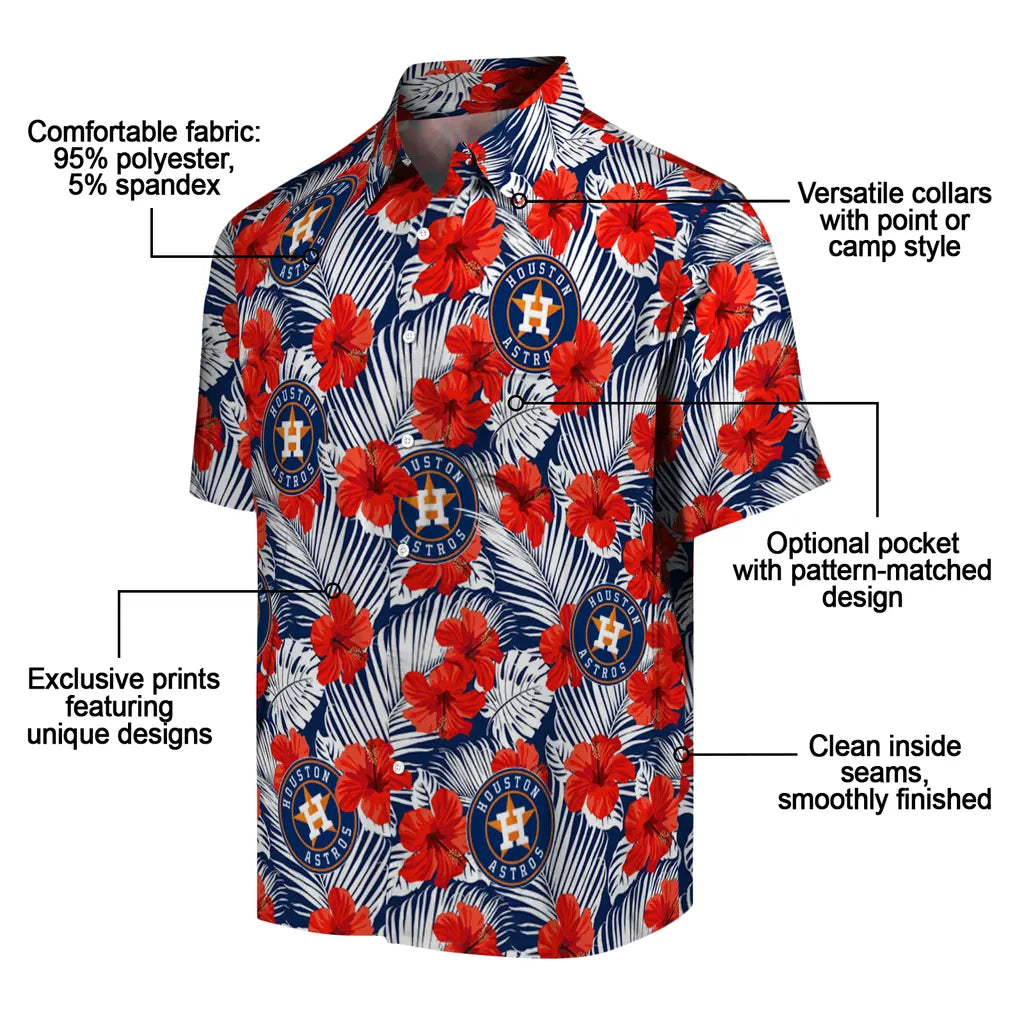 Houston Astros Hawaiian Shirt - Hibiscus Fiesta | Moonbestprint