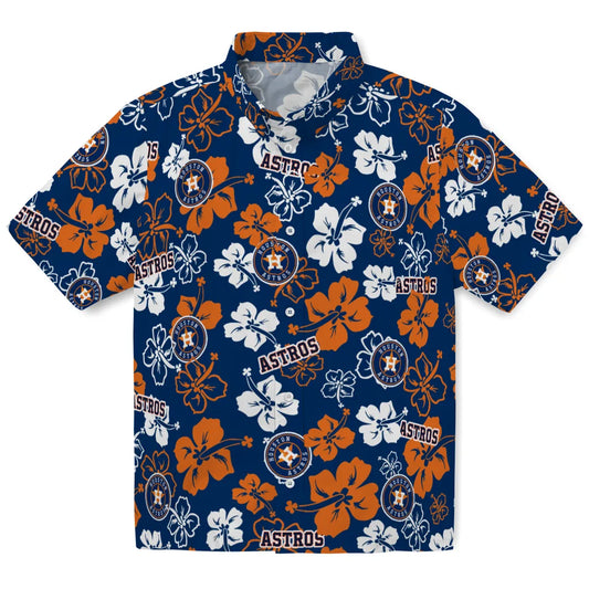 Houston Astros Hawaiian Shirt - Hibiscus Flower Design | Moonbestprint