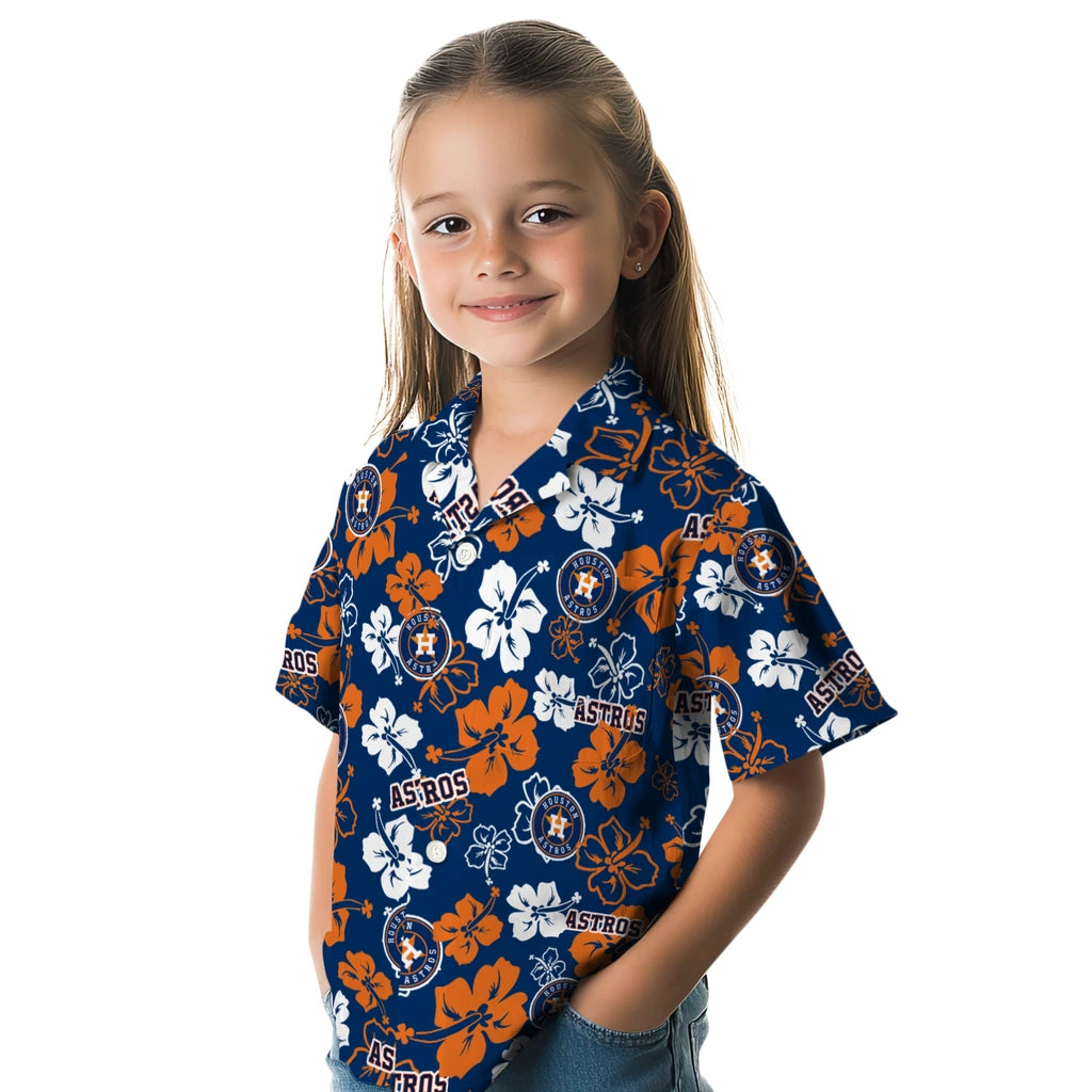 Houston Astros Hawaiian Shirt - Hibiscus Flower Design | Moonbestprint