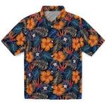 Houston Astros Hawaiian Shirt - Hibiscus Foliage | Moonbestprint