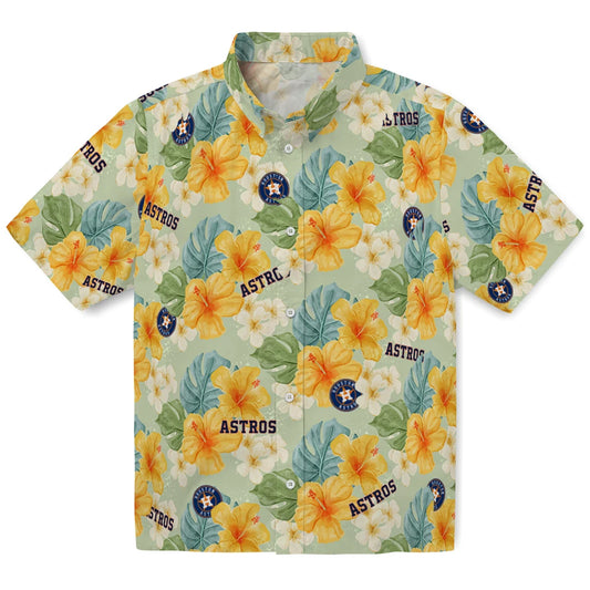 Houston Astros Hawaiian Shirt - Hibiscus Mood | Moonbestprint