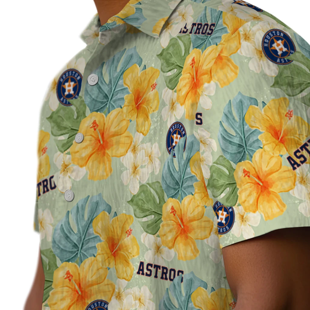 Houston Astros Hawaiian Shirt - Hibiscus Mood | Moonbestprint