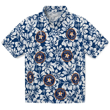 Houston Astros Hawaiian Shirt - Hibiscus Motif | Moonbestprint