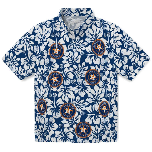 Houston Astros Hawaiian Shirt - Hibiscus Motif | Moonbestprint