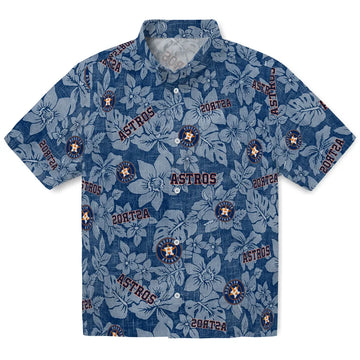 Houston Astros Hawaiian Shirt - Hibiscus Oasis | Moonbestprint